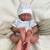20'' Full Silicone Reborn Baby Dolls African Open Mouth, Newborn Black Boy That Look Real Sleeping Babies Advanced Painted Gift (Boy,African) view 3