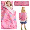 DJY Toddler Nap Mat,Kid Slumber Bag with Removable Pillow & Minky Blanket,Soft Sleeping Mat Perfect for Daycare,Preschool,Kindergarten,Travel view 1