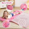 DJY Toddler Nap Mat,Kid Slumber Bag with Removable Pillow & Minky Blanket,Soft Sleeping Mat Perfect for Daycare,Preschool,Kindergarten,Travel view 4