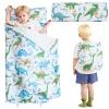 DJY Toddler Nap Mat,Kid Slumber Bag with Removable Pillow & Minky Blanket,Soft Sleeping Mat Perfect for Daycare,Preschool,Kindergarten,Travel view 1
