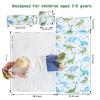 DJY Toddler Nap Mat,Kid Slumber Bag with Removable Pillow & Minky Blanket,Soft Sleeping Mat Perfect for Daycare,Preschool,Kindergarten,Travel view 2