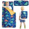 DJY Toddler Nap Mat,Kid Slumber Bag with Removable Pillow & Minky Blanket,Soft Sleeping Mat Perfect for Daycare,Preschool,Kindergarten,Travel view 1