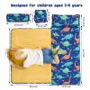 DJY Toddler Nap Mat,Kid Slumber Bag with Removable Pillow & Minky Blanket,Soft Sleeping Mat Perfect for Daycare,Preschool,Kindergarten,Travel view 2