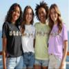 Adorable Little Ducks Tshirt with Speech Bubbles Love Fun S/Asphalt view 4