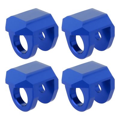 eMagTech 4pcs Remote Control Car Aluminum Alloy Shock Resistant Cap Protector Compatible with ARRMA Granite Typhon Grom, Blue