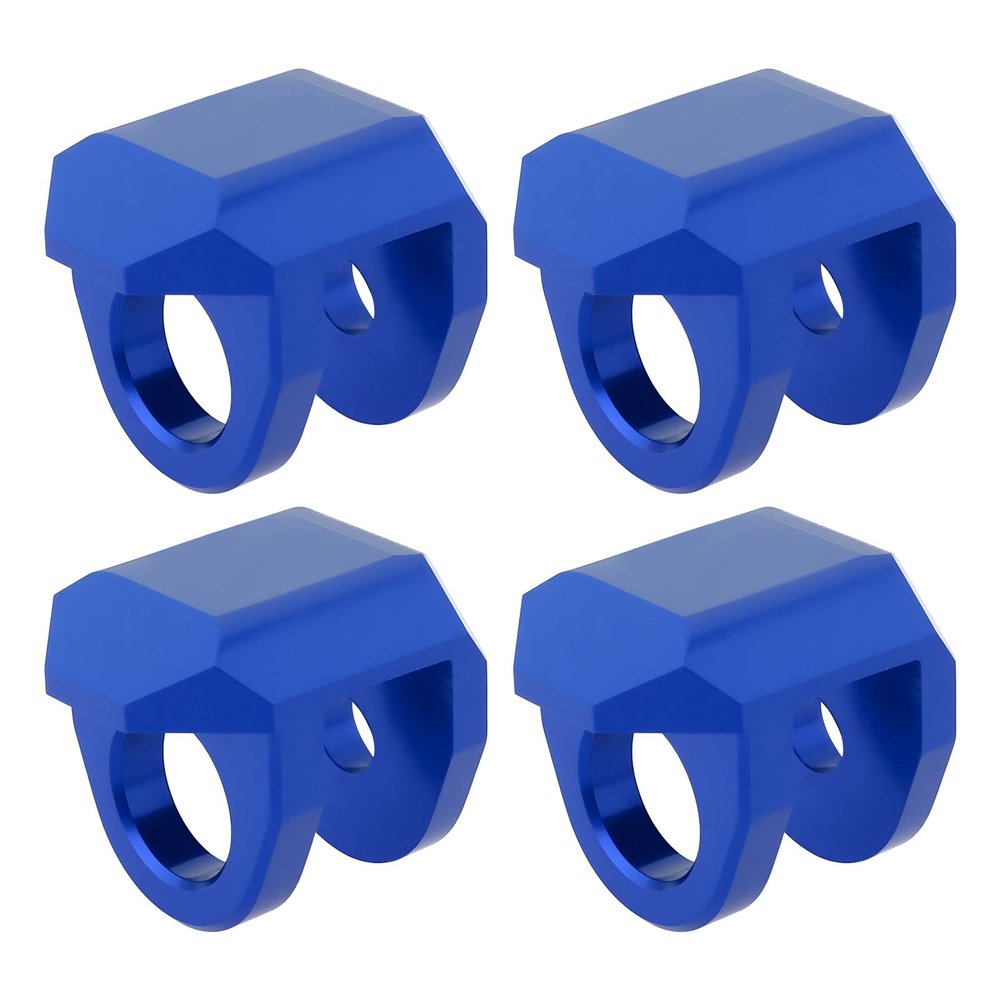 eMagTech 4pcs Remote Control Car Aluminum Alloy Shock Resistant Cap Protector Compatible with ARRMA Granite Typhon Grom, Blue