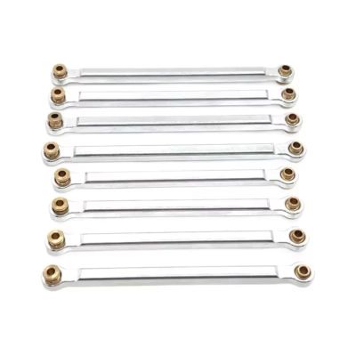 Parts For MN128 MN86 G500 1/12 8pcs/lot RC Car Metal Upgrade Chassis Fixing Pull Rod Kit Replacement Parts(Silver)