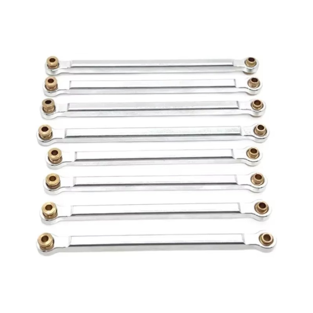 Parts For MN128 MN86 G500 1/12 8pcs/lot RC Car Metal Upgrade Chassis Fixing Pull Rod Kit Replacement Parts(Silver)