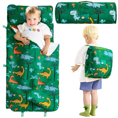 DJY Toddler Nap Mat,Kid Slumber Bag with Removable Pillow & Minky Blanket,Soft Sleeping Mat Perfect for Daycare,Preschool,Kindergarten,Travel