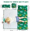 DJY Toddler Nap Mat,Kid Slumber Bag with Removable Pillow & Minky Blanket,Soft Sleeping Mat Perfect for Daycare,Preschool,Kindergarten,Travel view 2