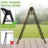 Swing Set Frame, Swing Stand 8FT, 880 lbs Capacity Heavy Duty Metal Outdoor Playground Frame for Backyards, Hammock Stand view 4
