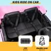 24V Kids Ride on Dump Truck with Electric Dump Bed, 2-Seater Electric Truck Car w/Remote Control, Shovel, Double Doors, 3 Speeds, Music, Horn, LED Lights for Kids-Pink view 2
