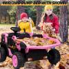 24V Kids Ride on Dump Truck with Electric Dump Bed, 2-Seater Electric Truck Car w/Remote Control, Shovel, Double Doors, 3 Speeds, Music, Horn, LED Lights for Kids-Pink view 4