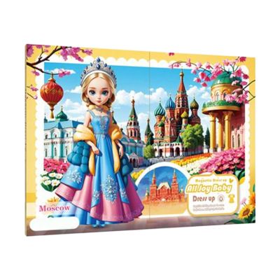 Dress Up Games - Magnetic Princess Paper Doll Playset for Kids, Educational Pretend Play Toys with Stickers, Travel, Party Favors, Birthday, Home, and Car Trips