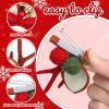 jojofuny Christmas Reindeer Hair Clips - 4Pcs Deer Ear Clips with Plush Ball, Christmas Hair Accessories for Women Girls, Antlers Headdress Hairpin Xmas Party Favors. 2.5 x 3 inch view 3