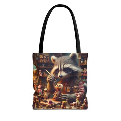 Premium Toy Maker Raccoon Tote Bag - Reinforced Stitching for Doll Enthusiasts