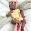 20'' Open Mouth Reborn Baby Dolls Full Body Silicone African American, Newborn Black Girl That Look Real Sleeping Babies Advanced Painted Gift (Girl,African) view 4