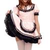 TIANMNUYTB Lockable Doll Neck Gothic Sissy Maid Dress Pink Black PVC Unisex for Daily Wear Halloween Club Party view 1