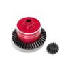 7075 Aluminum Differential Case + 45# Hardened Steel Differential Spur Gear and Bevel Gear for 1/10 Tamiya XV02 TT02 TT02B RC Car Replace # 54875 Upgraded Parts (Red) view 1