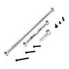 DYNWAVE RC Car Metal Steering Link Rod Easy Installation with Screw Servo Rod and Arm for MN86 Hobby Model MN128 Replacement Upgrade, Silver view 3