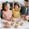 15Pcs/Set Kids Tea Party Set Safe Silicone Heat Proof Pretend Play Toys Include Teapot/Coasters/Teacups/Spoons Shockproof Play Tea for Girls Boys. view 4