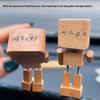 Charming Little Wooden Figure That Sways with 12PCS Magnetic Expressions, Handcrafted Shaking Wooden Man Figurine Shaking Body Woodens Doll, Funny Shaking Body Man Figure for Desktop Decor view 3
