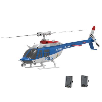 BICRKTOMXY C138PRO RC Helicopter, 1:33 Scale Bell 206 2.4G 6CH Flybarless Single-Rotor Altitude Hold RC Aircraft with Optical Flow, 6-axis Gyro and One-Touch Inverted Flight, Gifts for Adults (RTF)