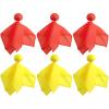 6 Pcs and Ball Football Referee Yellow Red Flags Challenge, Satin Fabric Waterproof Long-Lasting, for Games Sport and Matches Football view 1
