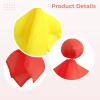 6 Pcs and Ball Football Referee Yellow Red Flags Challenge, Satin Fabric Waterproof Long-Lasting, for Games Sport and Matches Football view 2
