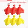 6 Pcs and Ball Football Referee Yellow Red Flags Challenge, Satin Fabric Waterproof Long-Lasting, for Games Sport and Matches Football view 4