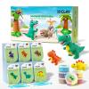 Air Dry Clay for Kids - 6 Dinosaur Themed Modeling Clay Kit, Model Magic Clay with Sculpting Tools and Tutorials, Ultra Light & Soft, Non-Toxic & Safe, DIY Arts and Crafts School Projects for Kids view 1