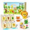 Air Dry Clay for Kids - 6 Animal Themed Modeling Clay Kit, Model Magic Clay with Sculpting Tools and Tutorials, Ultra Light & Soft, Non-Toxic & Safe, DIY Arts and Crafts School Projects for Kids view 1