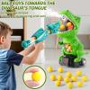 JUKUDAHU Dinosaur Shooting Toys for Kids 3-5, Moveable Shooting Game with 2 Air-Pump, 36 Balls Toys, Scoreboard, Light and Sound, Competitive Game Birthday Gift for Boys and Girls Ages 3 4 5 6 7 8 view 2