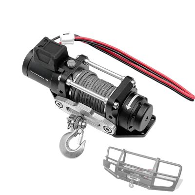 1/10 Metal RC Winch with Clutch, Scale Electric Winch Compatible with AXIAL SCX10III JL, VP Phoenix, C4WD 4Runner, TRX4 2021 Bronco, TRX6 Ultimate Hauler, LC79 with TF2 Chassis