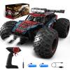 Tecnock RC Truck Remote Control Car for Kids Ages 6-8 8-12, 1/20 Scale Off Road 2WD RC Cars with LED Lights and 50 Min Run Time, 2.4GHz All Terrain Toys Vehicle, Gifts for Boys Girls view 1
