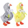 2 Pcs Desk Goose Outfits 7 Inches, Mini Desk Goose Clothes Hoodies 7 Inch Porch Goose Costume Desk Goose Accessories for Magnetic Goose Statue Table Decor (Grey & Yellow) view 1