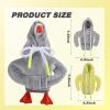 2 Pcs Desk Goose Outfits 7 Inches, Mini Desk Goose Clothes Hoodies 7 Inch Porch Goose Costume Desk Goose Accessories for Magnetic Goose Statue Table Decor (Grey & Yellow) view 2