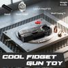 ATESSON Fidget Gun Toy Metal Smooth Shooting + Fidget Ring for Anxiety Stress Relief Boredom EDC ADHD Office Cool Gun Fidget Toys Adults Men Black view 2