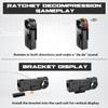 ATESSON Fidget Gun Toy Metal Smooth Shooting + Fidget Ring for Anxiety Stress Relief Boredom EDC ADHD Office Cool Gun Fidget Toys Adults Men Black view 4