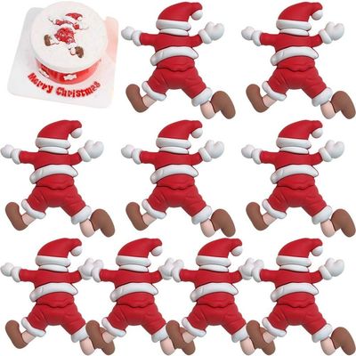 10pcs Christmas Cake Toppers Cute Cake Decorations Birthday Cake Supplies for Xmas New Year Holiday Christmas Parties