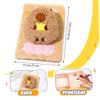 Veesper Capybara Notebook A5 Plush Capybara Journal 7.6x6.7 Inch Cute Animal Writing Notebook for Home Office School Supplies Travel Diary Stationery view 4