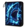 Adornori Cool Shark 9 Pocket Card Binder Holds 900 Cards Trading Card with Sleeves Blue Lightning Card Storage Organizer for MTG, TCG, Sports & Game Cards view 1