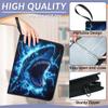 Adornori Cool Shark 9 Pocket Card Binder Holds 900 Cards Trading Card with Sleeves Blue Lightning Card Storage Organizer for MTG, TCG, Sports & Game Cards view 4