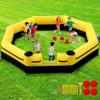 Gaga Ball Pit Inflatable 20FT with Built-in Blower, Portable Gaga Pit for Indoor Outdoor School Family Activities Inflatable Gaga Ball Court Sport Games for Adult, Yellow Black view 1