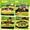 Gaga Ball Pit Inflatable 20FT with Built-in Blower, Portable Gaga Pit for Indoor Outdoor School Family Activities Inflatable Gaga Ball Court Sport Games for Adult, Yellow Black view 2