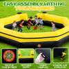 Gaga Ball Pit Inflatable 20FT with Built-in Blower, Portable Gaga Pit for Indoor Outdoor School Family Activities Inflatable Gaga Ball Court Sport Games for Adult, Yellow Black view 4