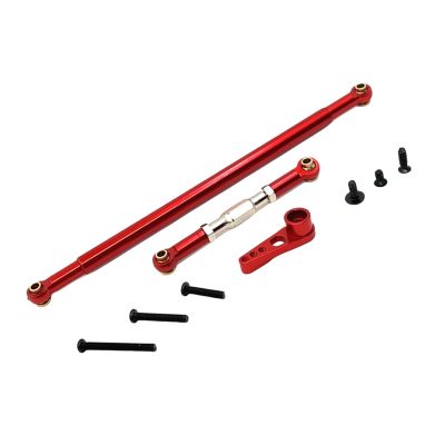 kowaku RC Car Steering Linkage Rod Servo Rod and Arm Spare Parts Modification with Screw Easy Installation for MN86 Car Accessories, red
