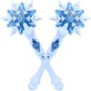 DEARMAMY 2pcs Light Up Snowflake Wand - Glowing Fairy Wand for Birthday Parties, Stage Performances and Themed Events view 1