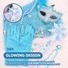 DEARMAMY 2pcs Light Up Snowflake Wand - Glowing Fairy Wand for Birthday Parties, Stage Performances and Themed Events view 2