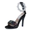 1:4 Scale Doll Shoes Miniature Model Women's High Heels, Elegant Doll Costume Accessories for Female Action Figure, Black view 1